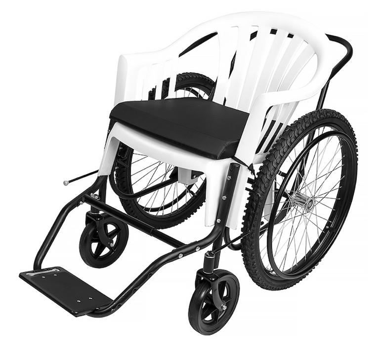 Das Herzstück des ersten von Free Wheelchair Mission entwickelten Modells, des „GEN_1“, ist ein Monobloc mit verkürzten Beinen. 