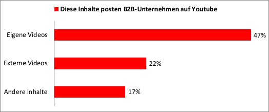 auchkomm (Grafik): die Inhalte posten B2B-Unternehmen auf Youtube